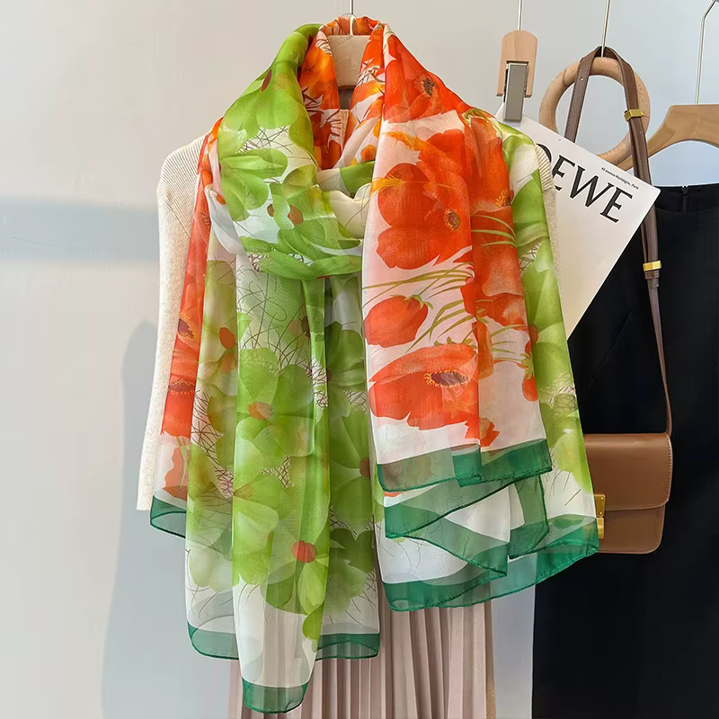 Injplanchers f-Grand Foulard d'Été pour Femme