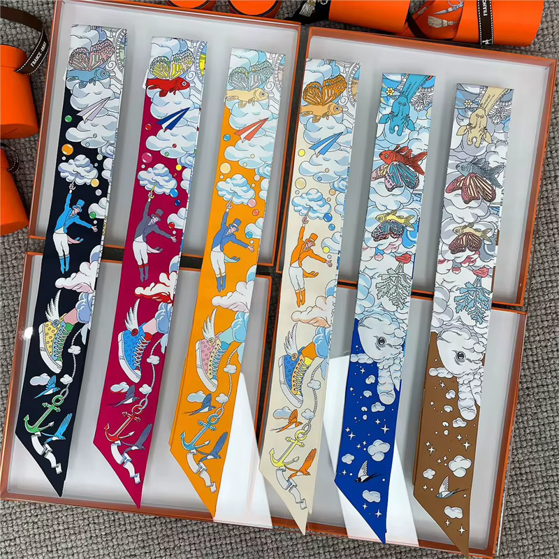 Marque Design sergé 100% Foulard en soie de mûrier pour les femmes de luxe mode écharpe dame