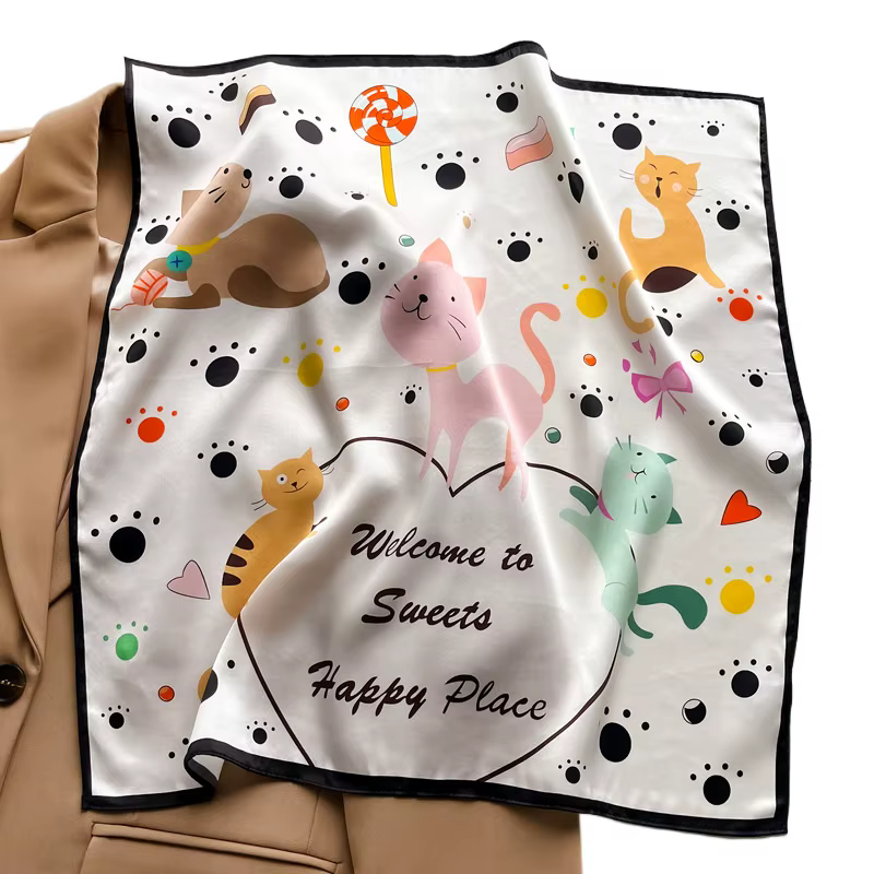 Foulard pour filles 100% soie de mûrier naturelle
