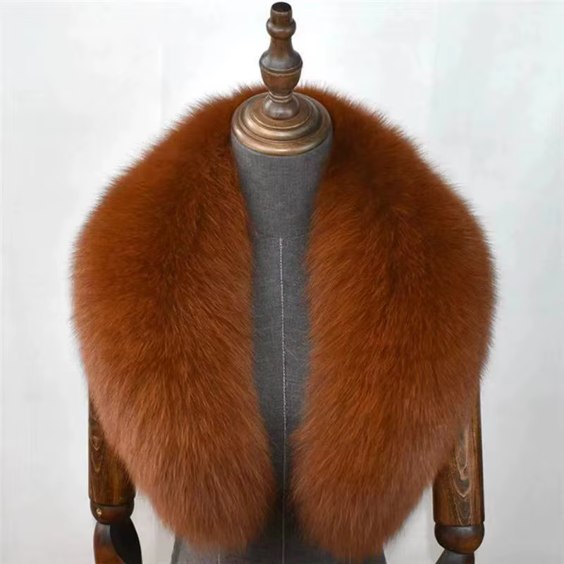 Col en fourrure de renard 100% véritable écharpe