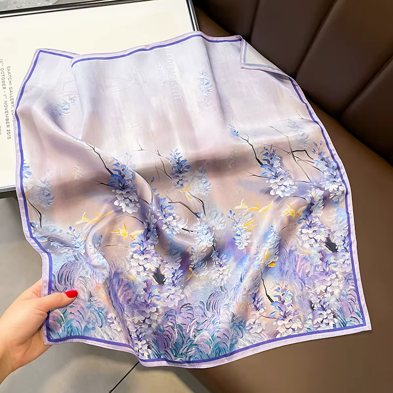 Foulard en soie véritable de mûrier pour femmes