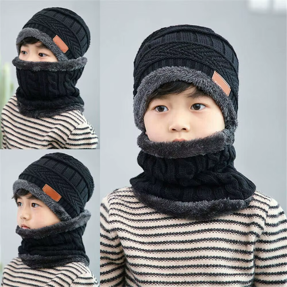 Ensemble bonnet et écharpe de cou pour enfants