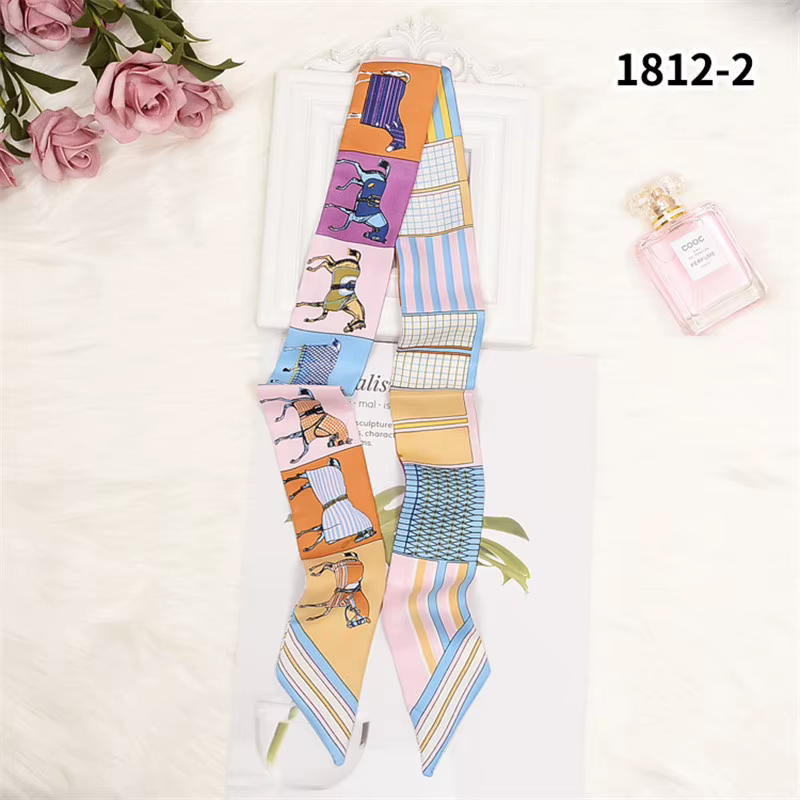 Écharpe skinny cheval à carreaux pour femme