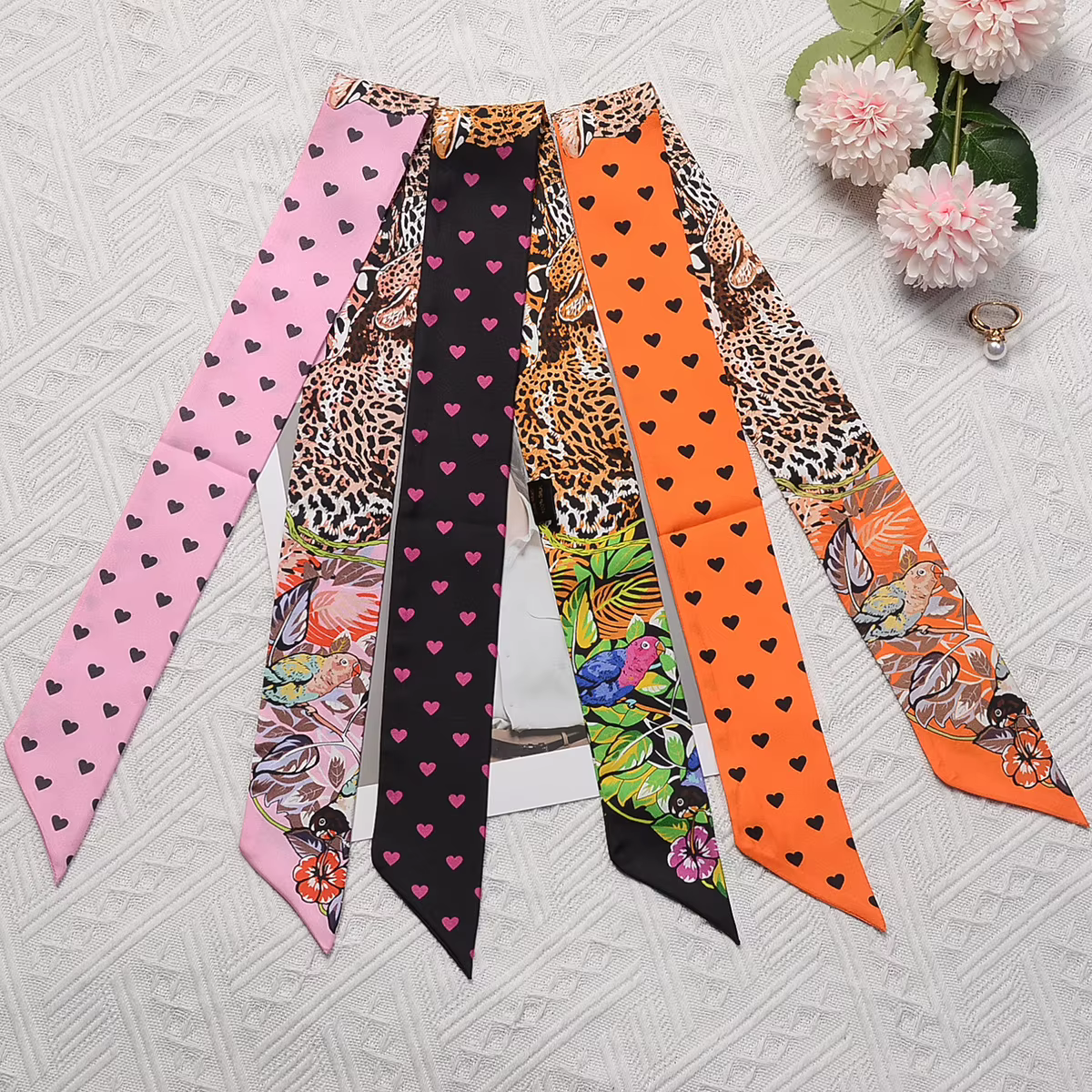 Injplanchers f-Foulard léopard pour femme