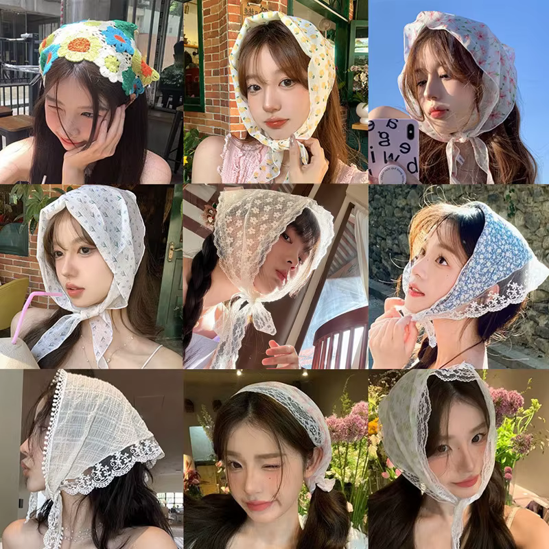 Foulard Triangle en dentelle pour femmes