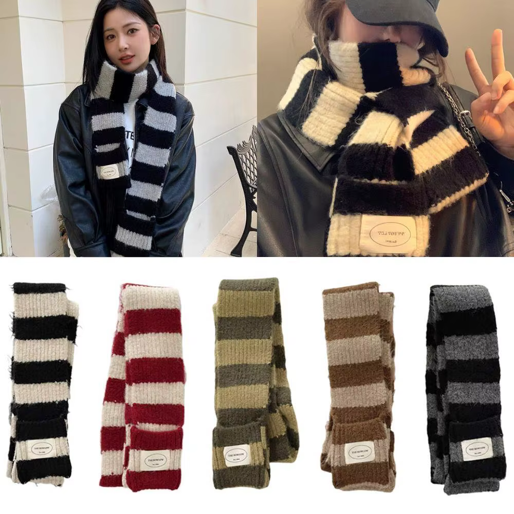 Foulards longs rayés pour filles