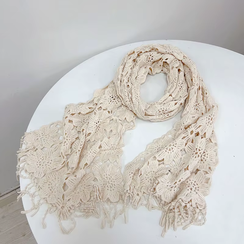 Écharpe en tricot au crochet pour femme