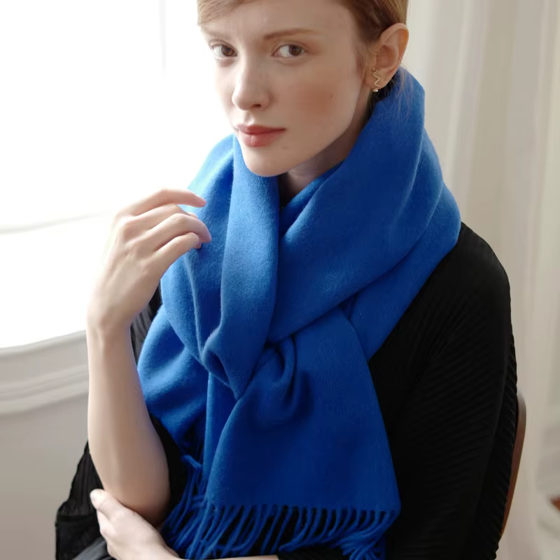 Écharpe d'hiver en laine Solidlove pour femmes