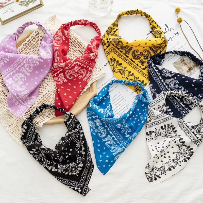 Bandeau élastique imprimé bohème pour femmes