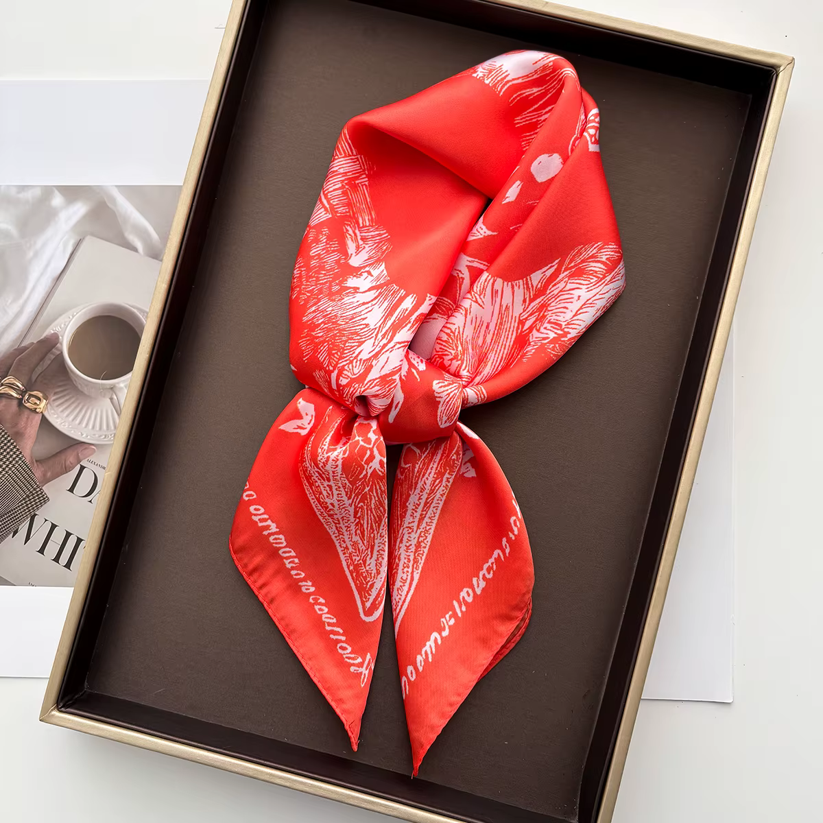 Foulards pour femmes en satin imitation soie