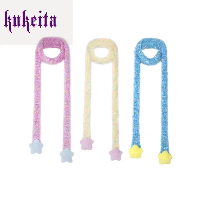 Kukeita – foulards longs tricotés en peluche pour femmes et filles