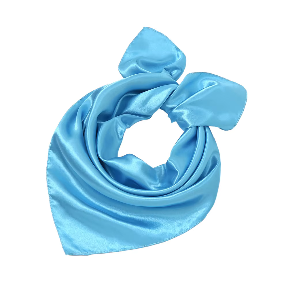 Foulard carré en Satin uni pour femmes