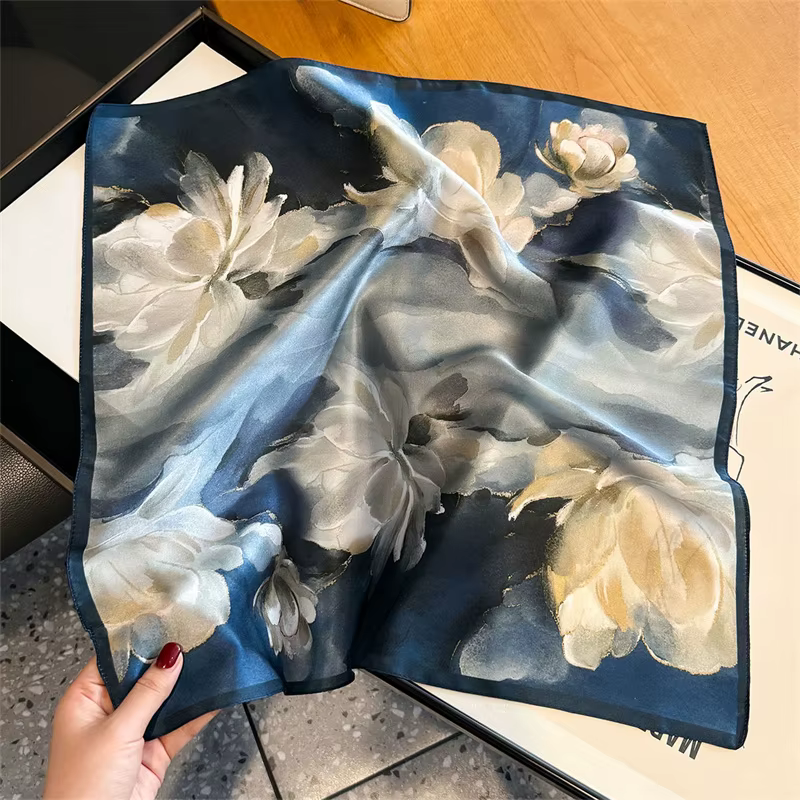 100% naturel soie mûrier écharpe femmes mode cou écharpes bureau dame cheveux Foulard