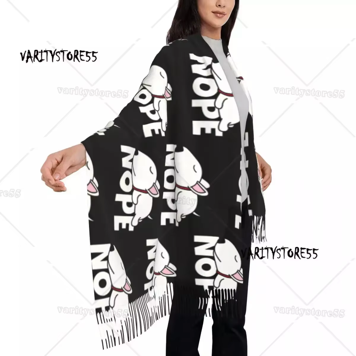 Nope Bull Terrier chien paresseux gland écharpe femmes doux Animal