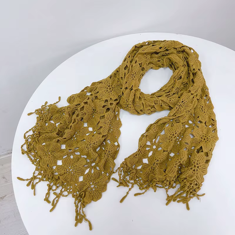 Écharpe en tricot au crochet pour femme