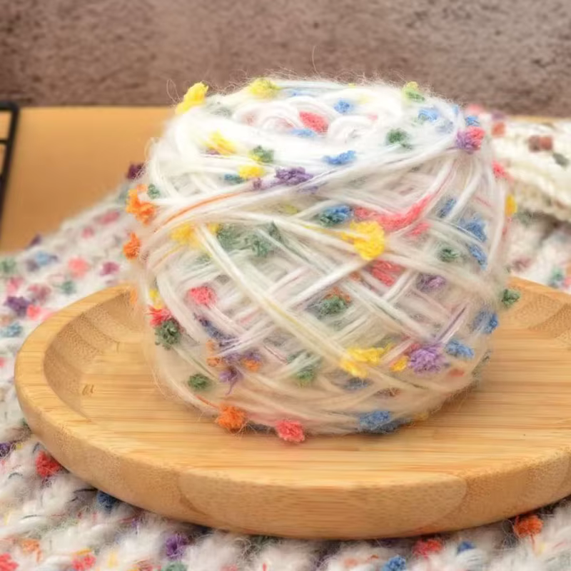 Pelote de Fil de Laine Arc-en-ciel Doux et Mignon pour Bricolage, Écharpe, Couverture, Pull, Crochet, Créatif, Coloré