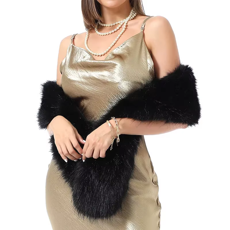 2025 nouveau hiver Imitation vison fourrure écharpes femmes chaud moelleux fausse
