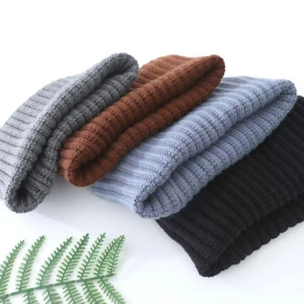 Écharpe en laine épaisse double couche pour hommes et femmes