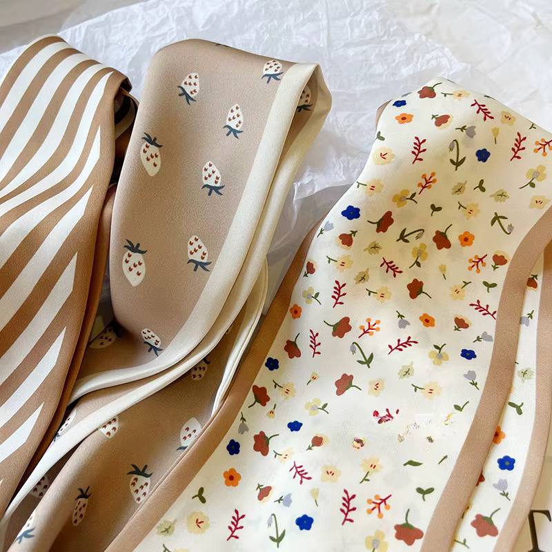 Écharpe de couleur kaki de tempérament Simple pour femme