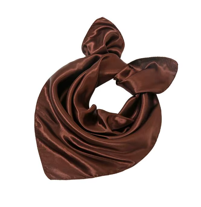 Foulard carré en Satin uni pour femmes