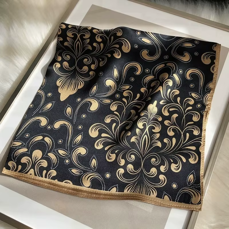 Nouveau Foulard en Soie de Mûrier 100% 12 Momme