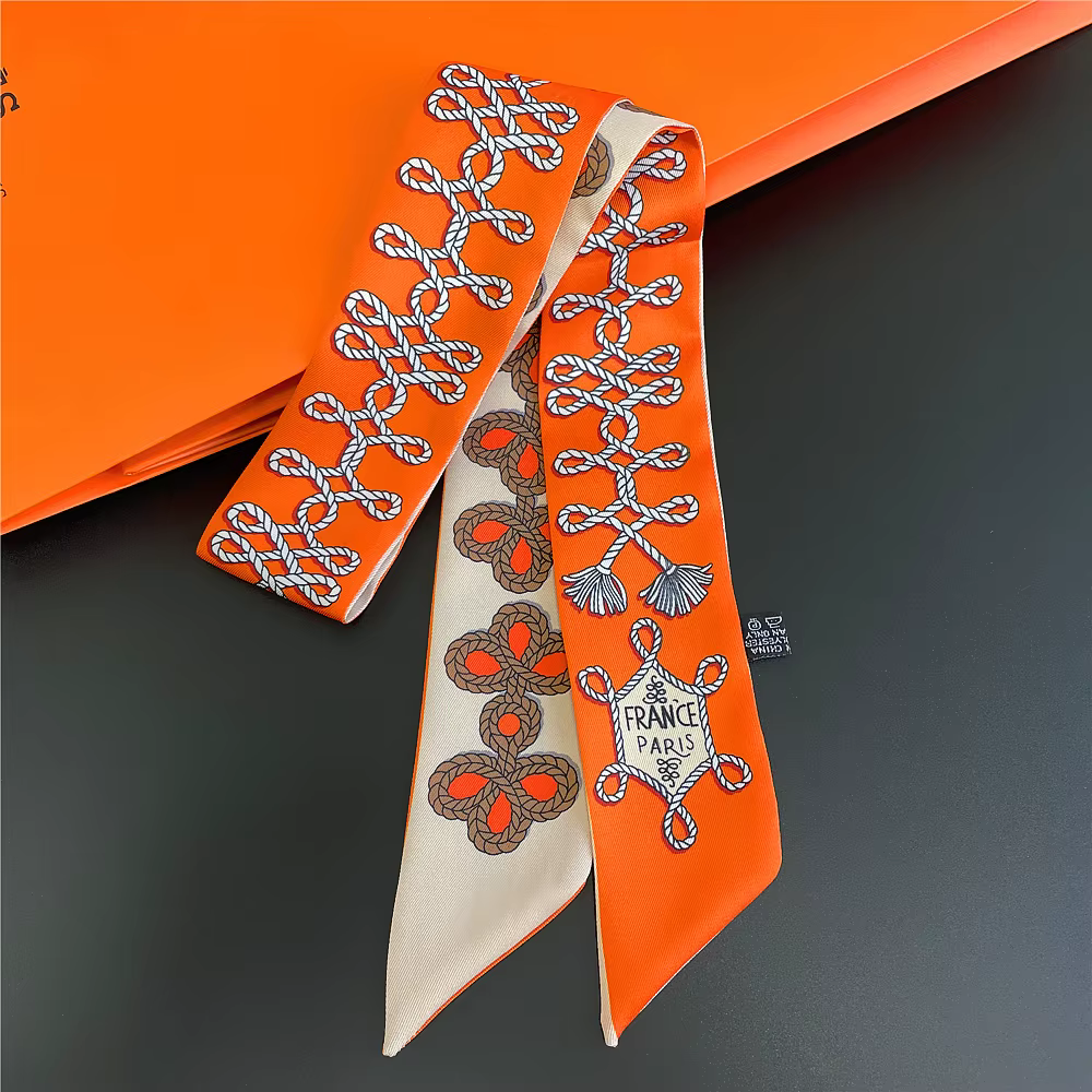 Foulard d'été imprimé nœud pour femmes