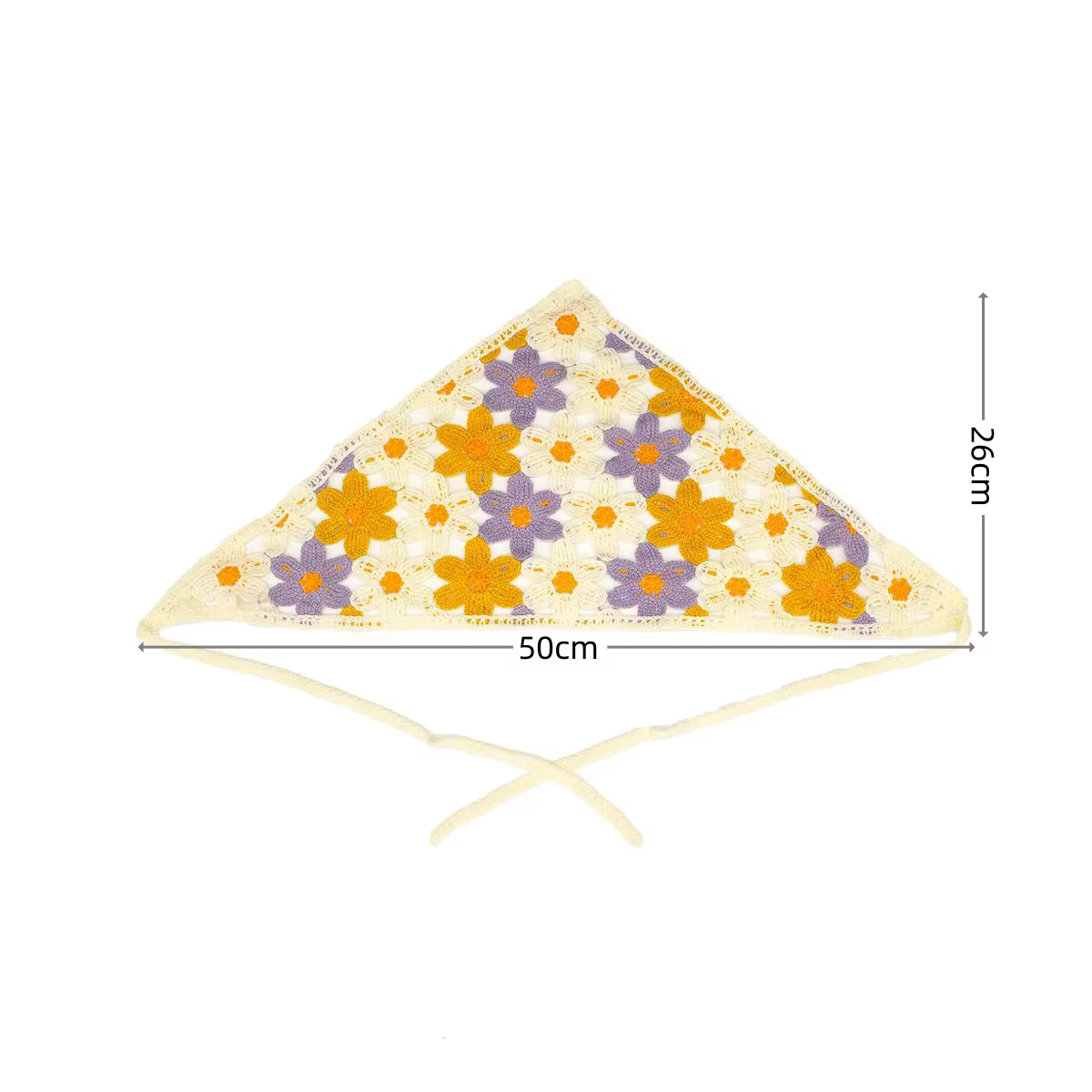 1 pièces foulard de cheveux pour femmes à la mode doux style rustique tricoté fleur