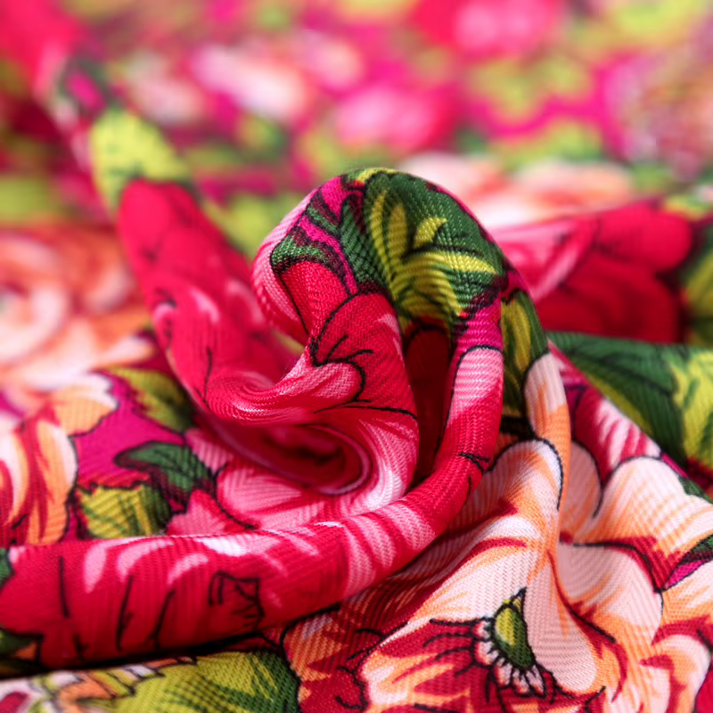 Écharpe carrée à imprimé floral de style russe pour femme