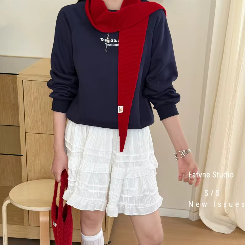 Sophie écharpe châle Croissant 100% laine Niche mince triangulaire longue bande petite