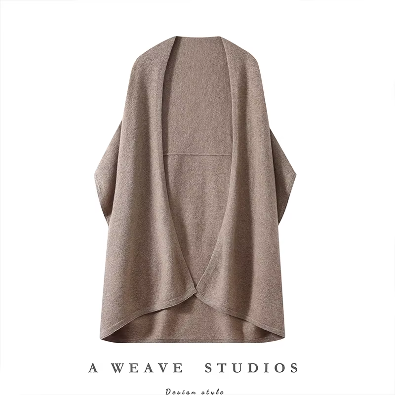 Châle 100% pure laine écharpe nouvelle mode chaude automne et hiver manteau tricoté de style occidental.