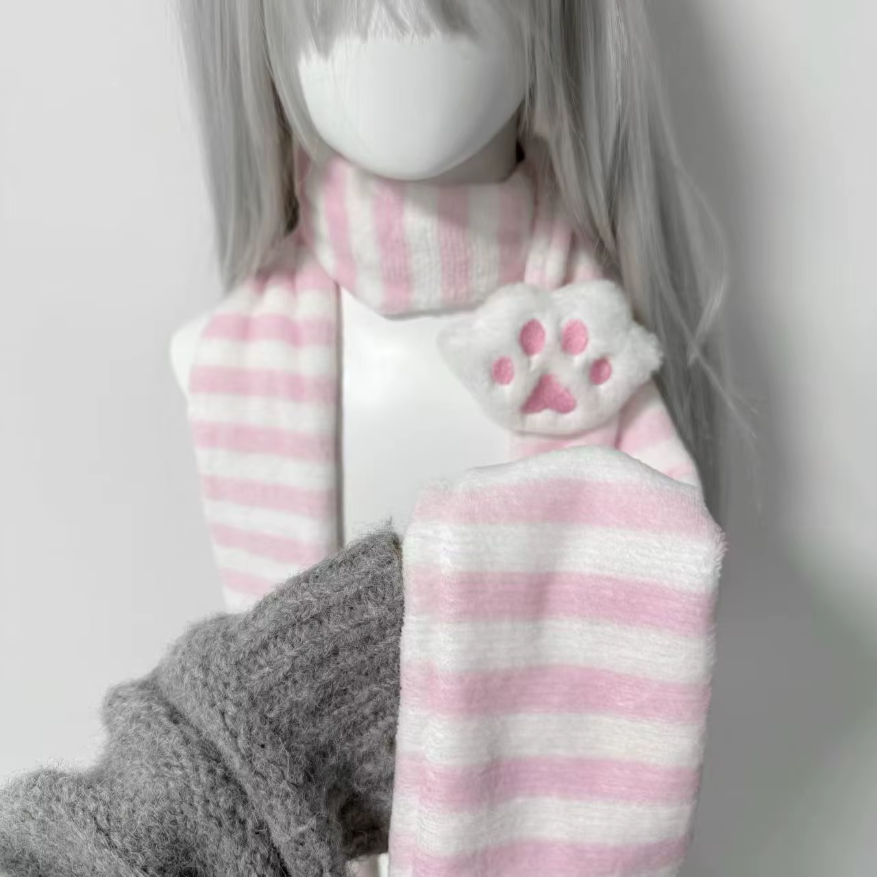 Écharpe tricotée japonaise Kawaii