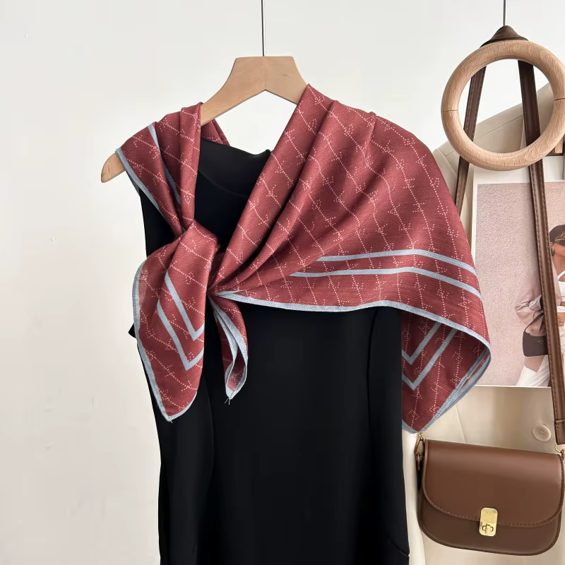 Nouveau foulard de tête imprimé double face tendance