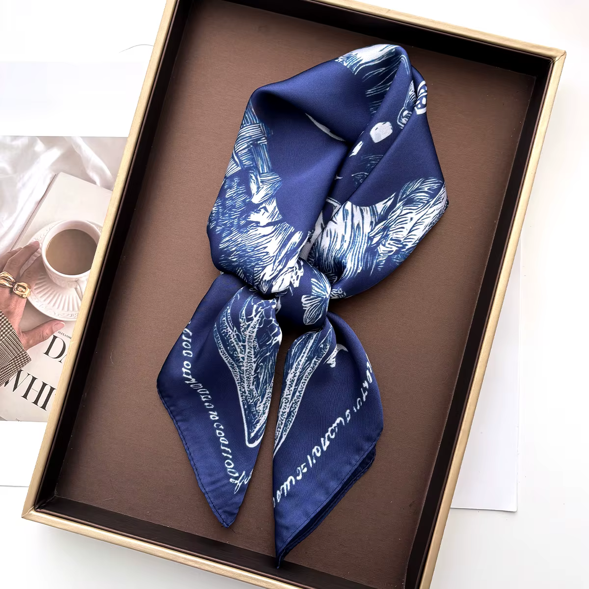 Foulards pour femmes en satin imitation soie
