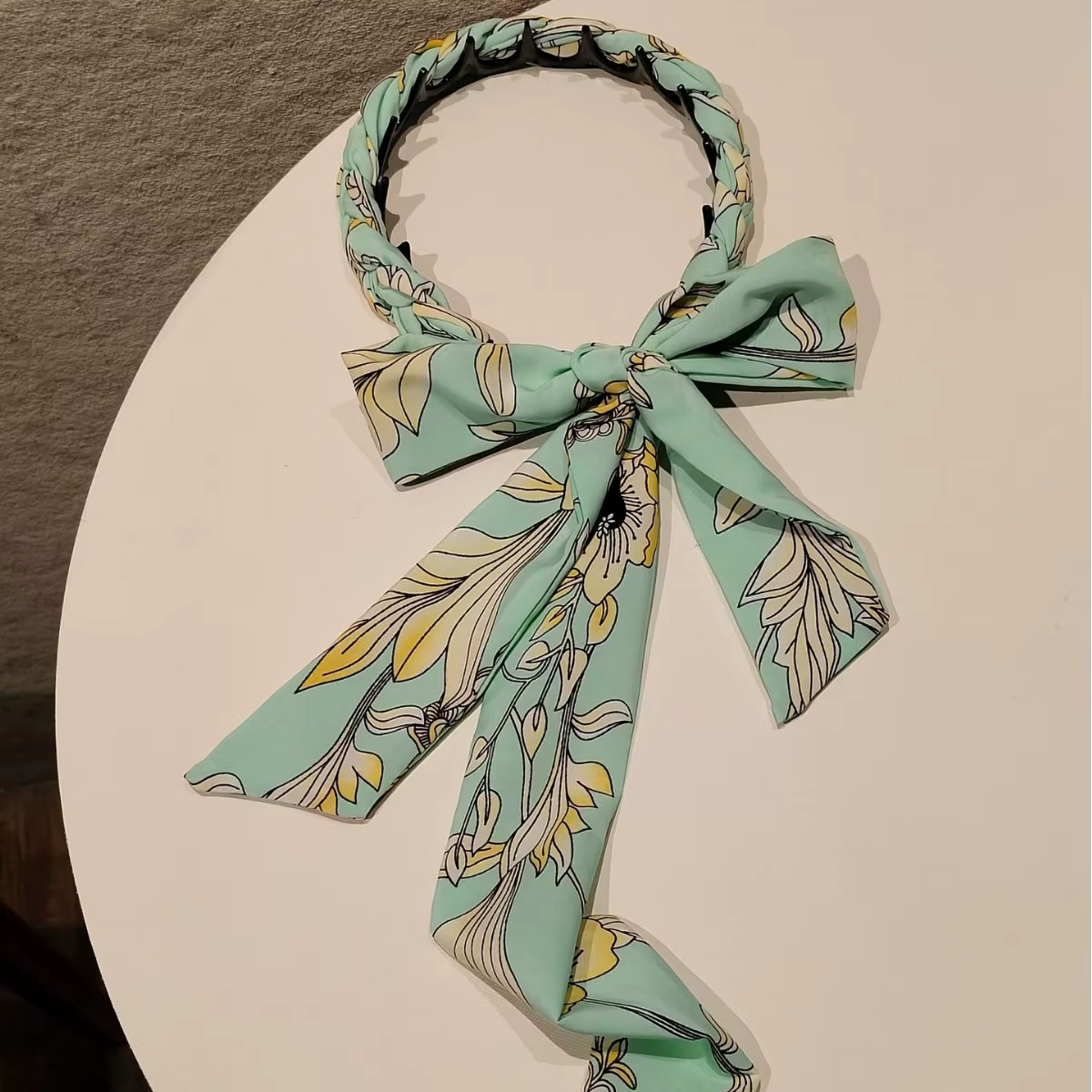 Nouveau Foulard en Soie Imprimé Tendance – Accessoire Polyvalent pour Cheveux à Tresser pour Femme