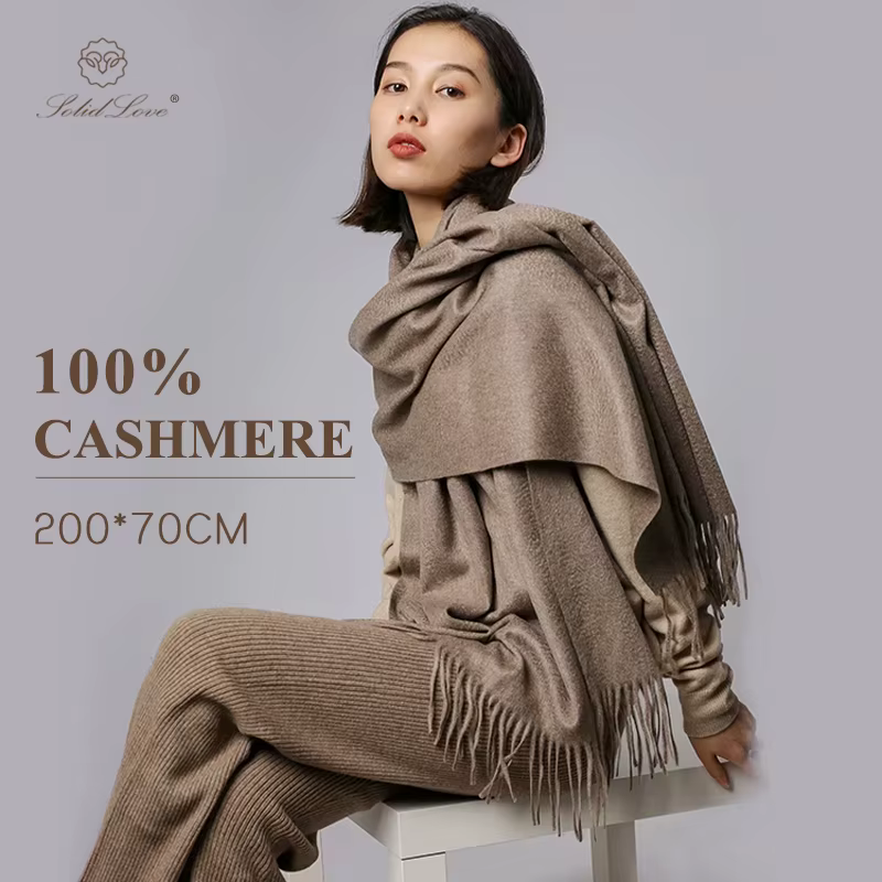 Grande écharpe en cachemire de marque de luxe pour femmes