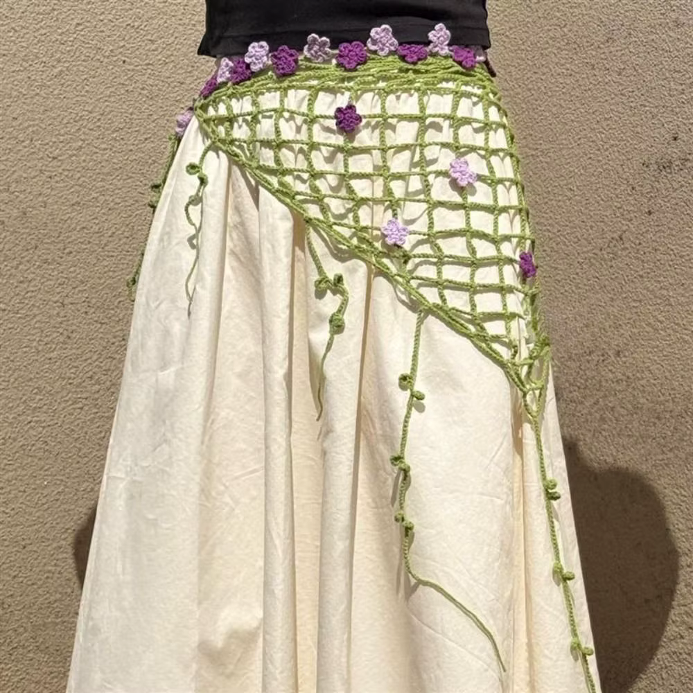 Nouvelle écharpe de hanche au crochet