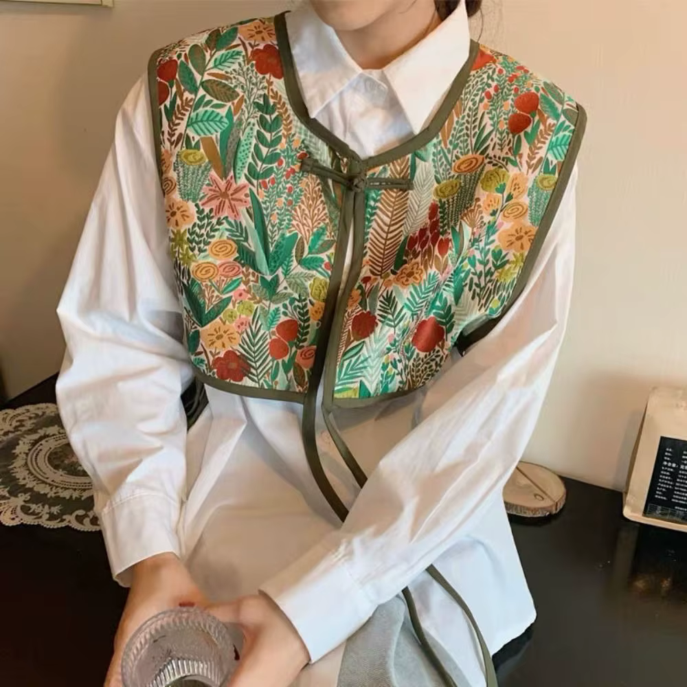 Écharpe à fleurs amovible pour femme