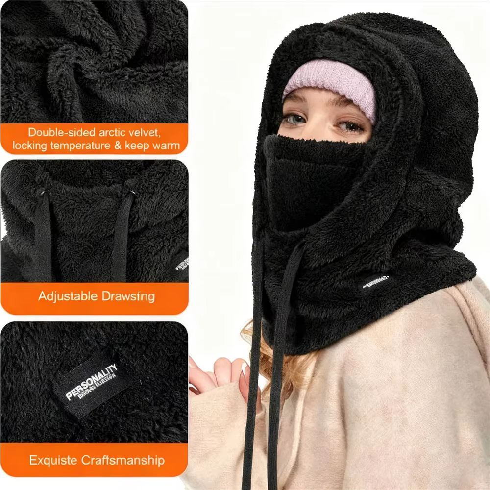 Cagoule thermique coupe-vent pour l'hiver