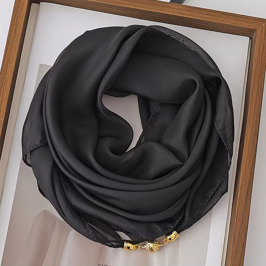Écharpe rouge légère pour femme - Accessoire de mode en mousseline douce
