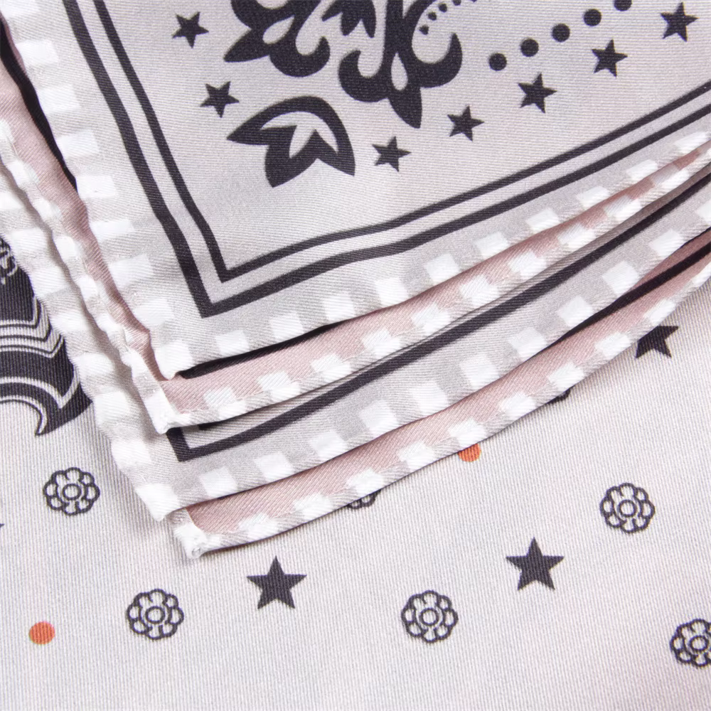 Marque foulards en soie selle imprimé sergé foulard