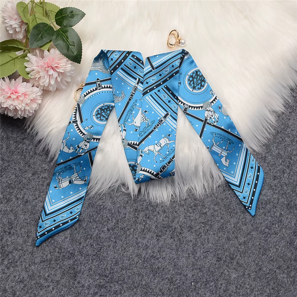 Cape de cheval de luxe marque écharpe Design de mode 100% foulard en soie couvre-chef pour femme sac maigre foulards