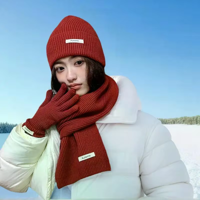 Écharpe tricotée d'hiver pour femme