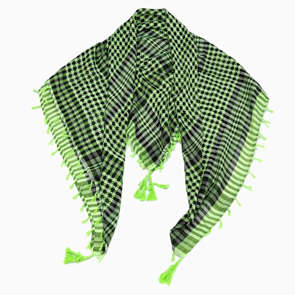 Grand Foulard Arabe Shempiezsauna avec Pompon pour Homme et Femme