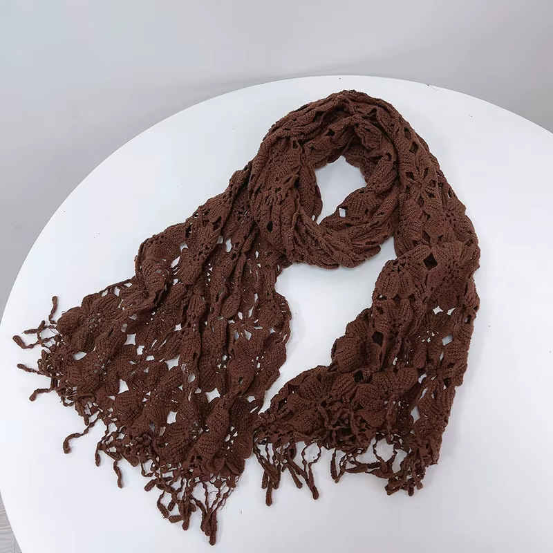 Écharpe en tricot au crochet pour femme