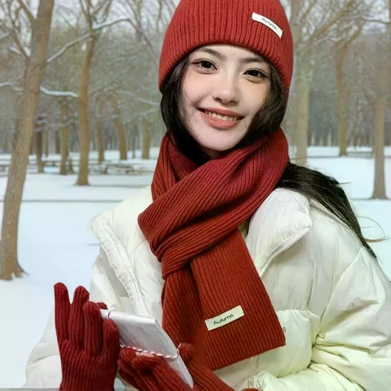 Écharpe tricotée d'hiver pour femme