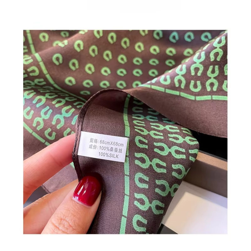 Foulard carré 70 cm en soie 100% naturelle pour hommes et femmes