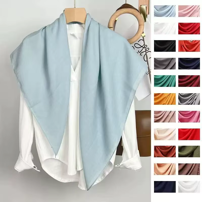 Nouveau foulard en coton et lin de couleur Pure 90