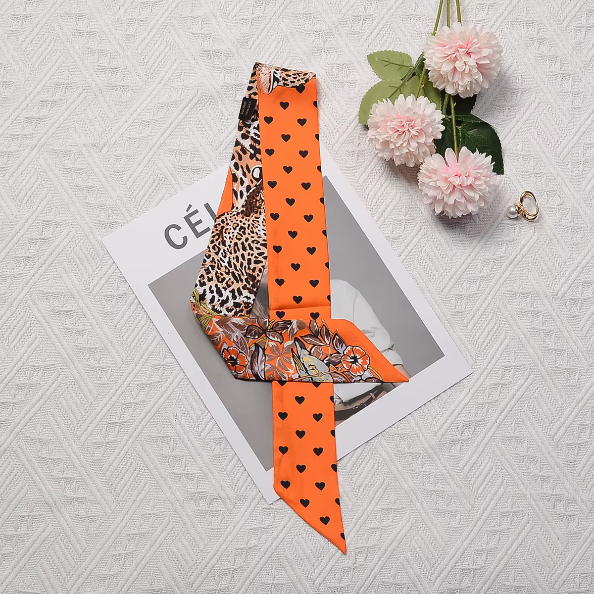 Injplanchers f-Foulard léopard pour femme