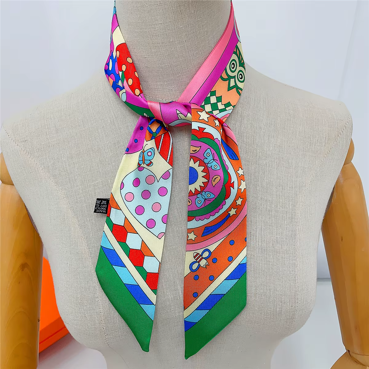 Nouvelle Collection : Foulard Chouette en Soie de Luxe pour Femme – Bandeau Cheveux Tendance